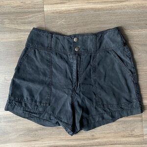 Women's Black High-Waisted Shorts